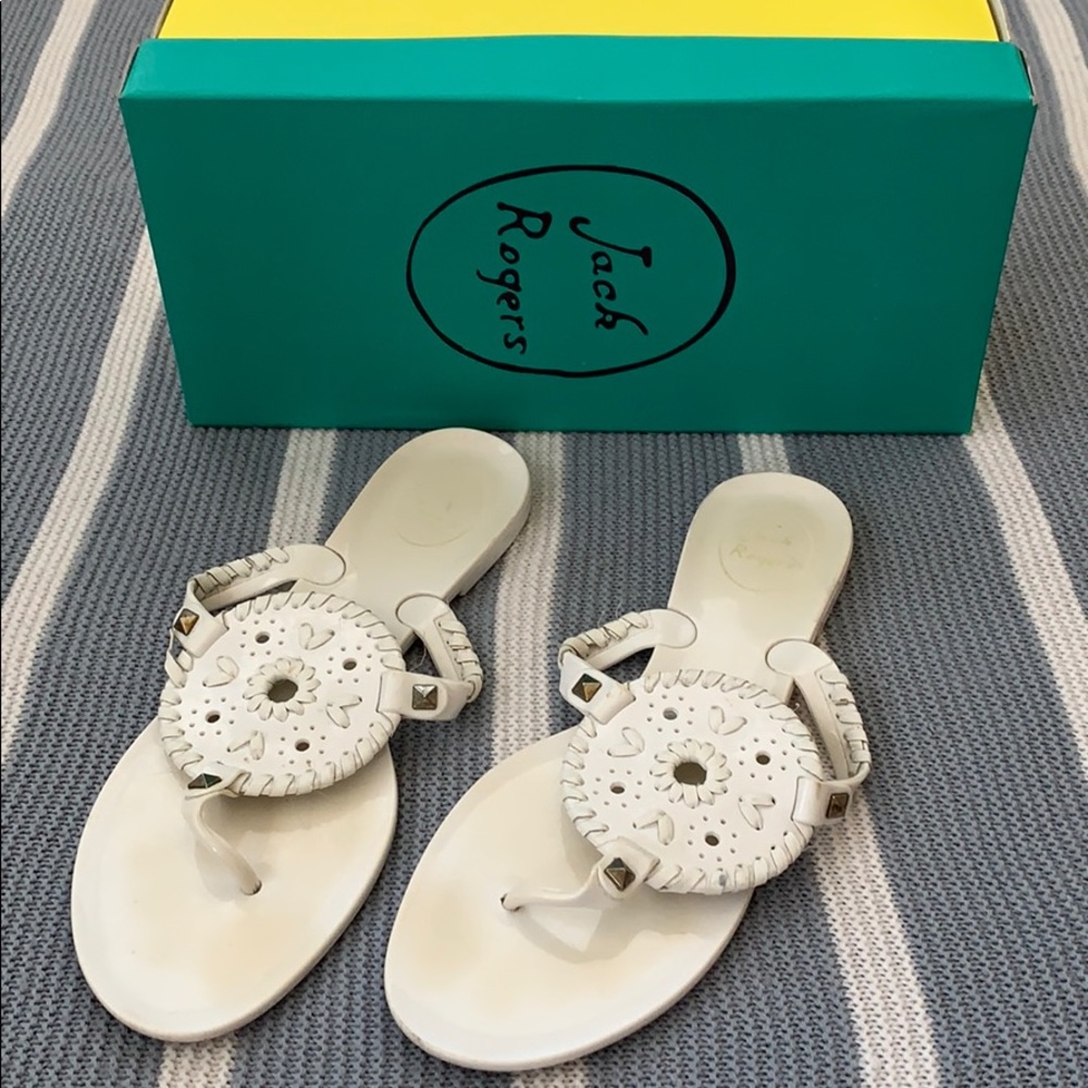 2 for $20! White Georgia Jelly Jack Rogers Sandal